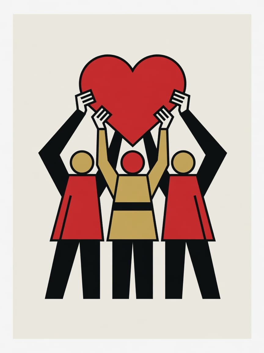 Illustration helfender Hände als Symbol für Vereinsarbeit