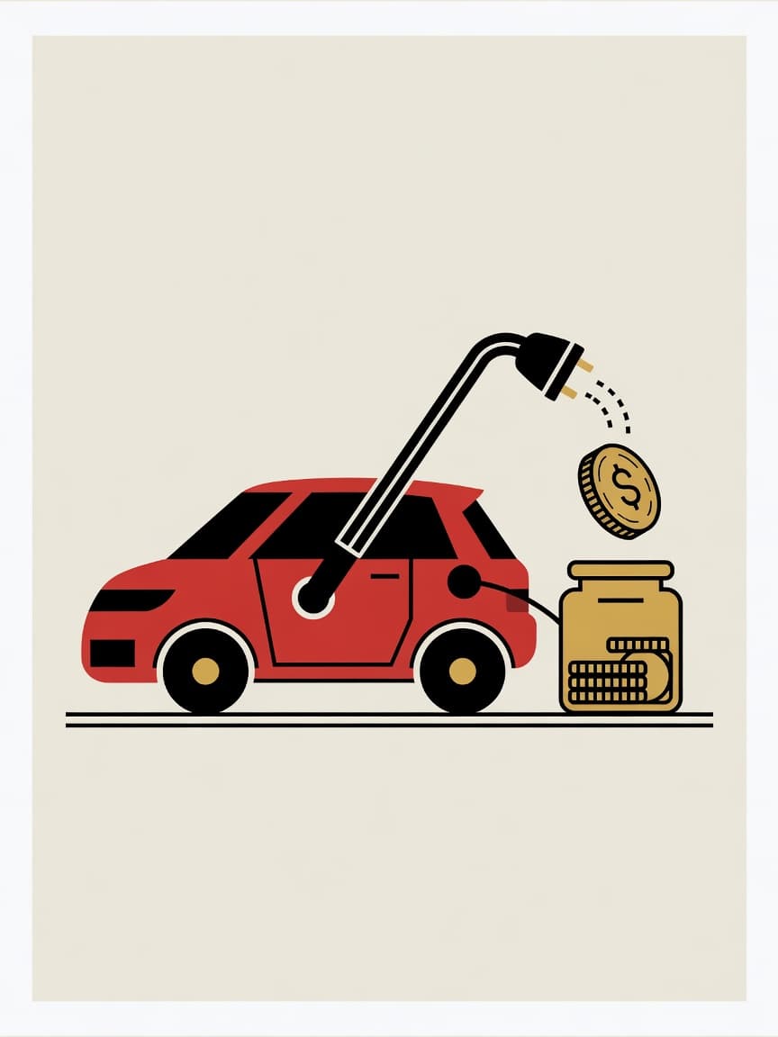 Illustration eines Blattes als Symbol für eingespartes Treibhausgas